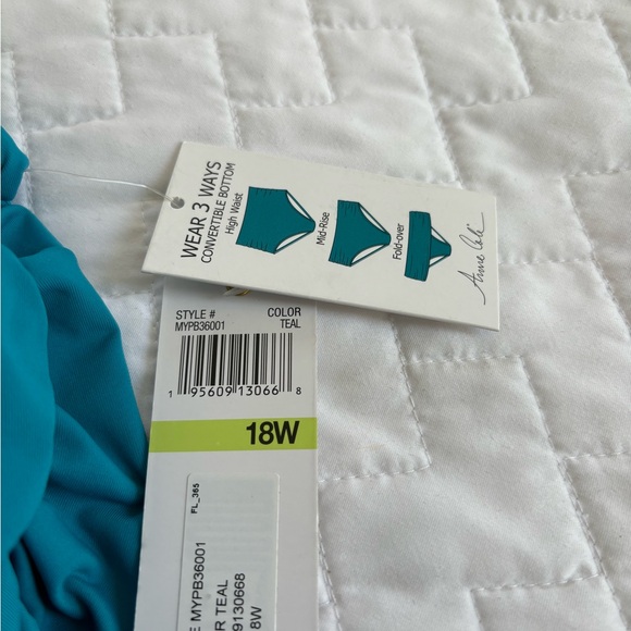 ANNE COLE Tankini Set w Coverup - Picture 7 of 16